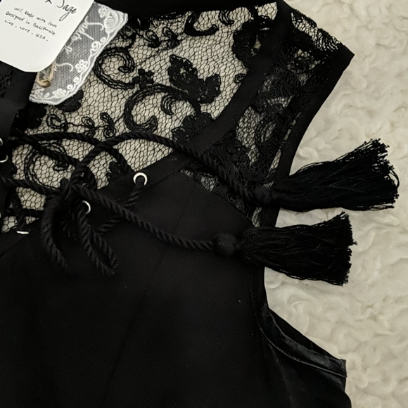 NWT ~ SADIE & SAGE Boho Peasant Lace Tunic Top - Picture 6 of 9